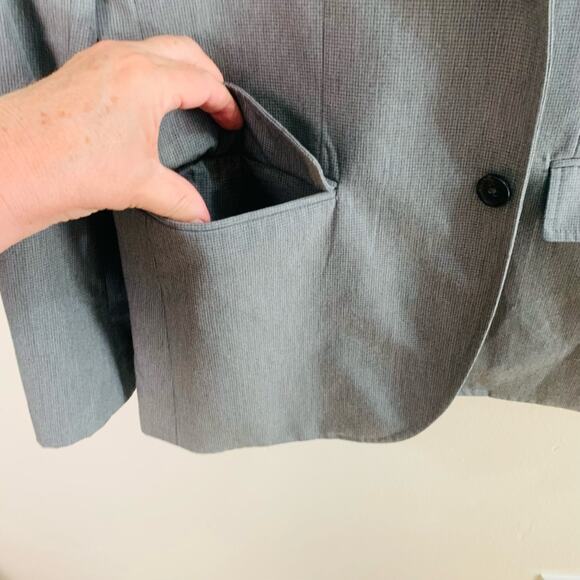 Banana Republic Sz 40R Non Iron Tailored Fit Sport Coat Blazer Jacket Blue - Picture 8 of 11